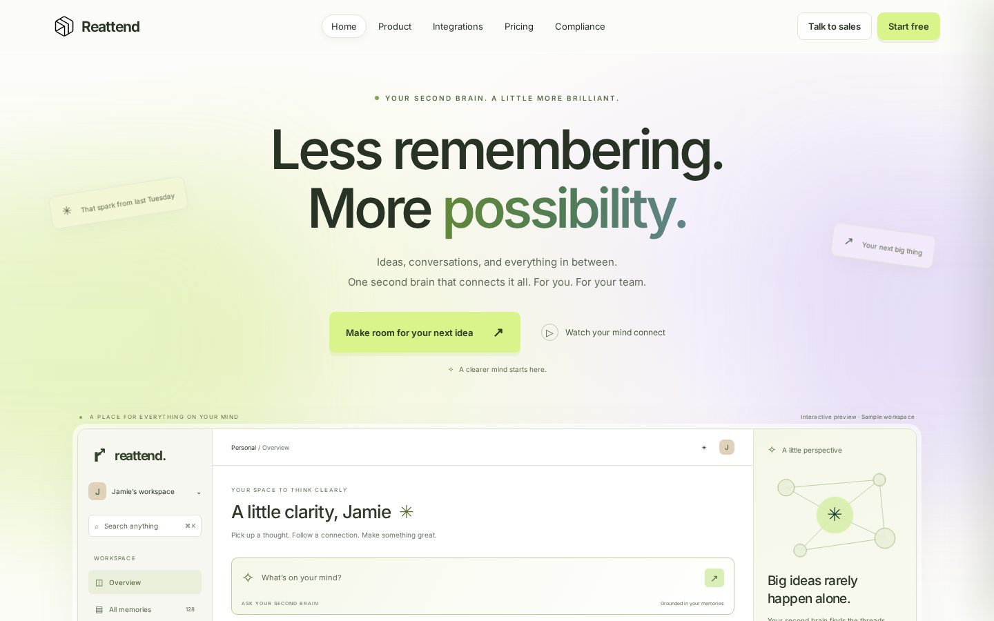Reattend Homepage