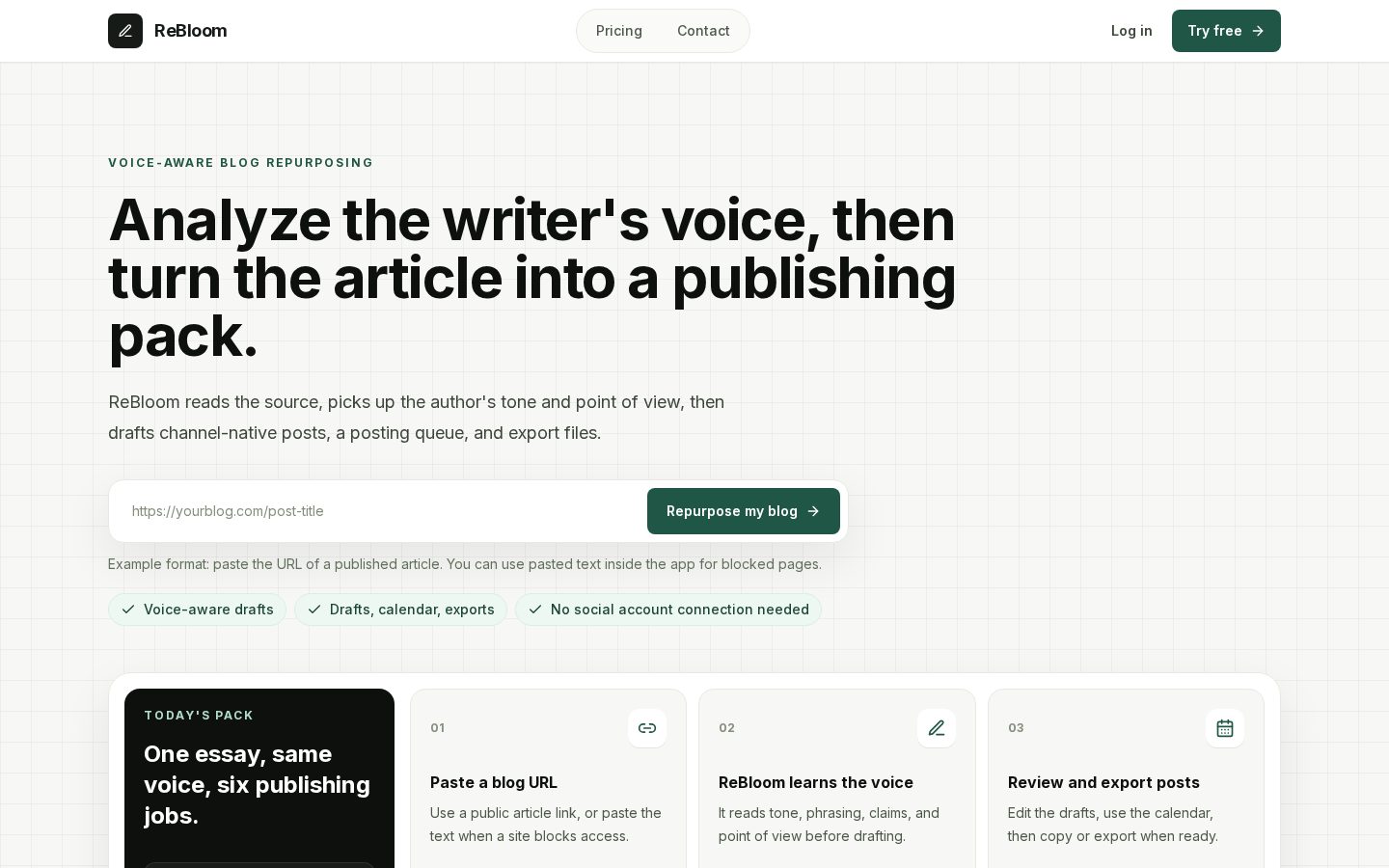 ReBloom Homepage