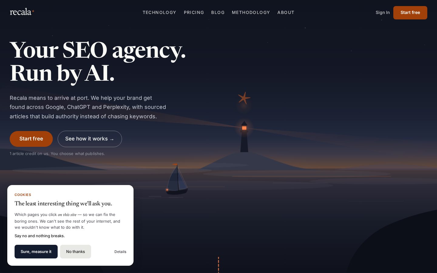 Recala Homepage