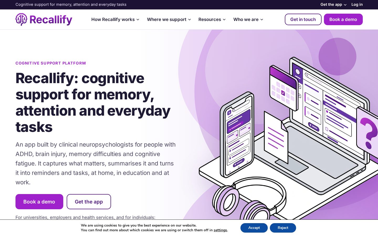 Recallify Homepage