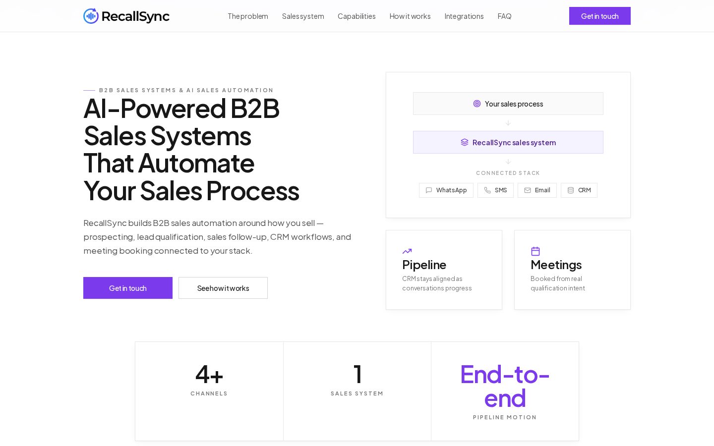 ReCallSyncAI Homepage