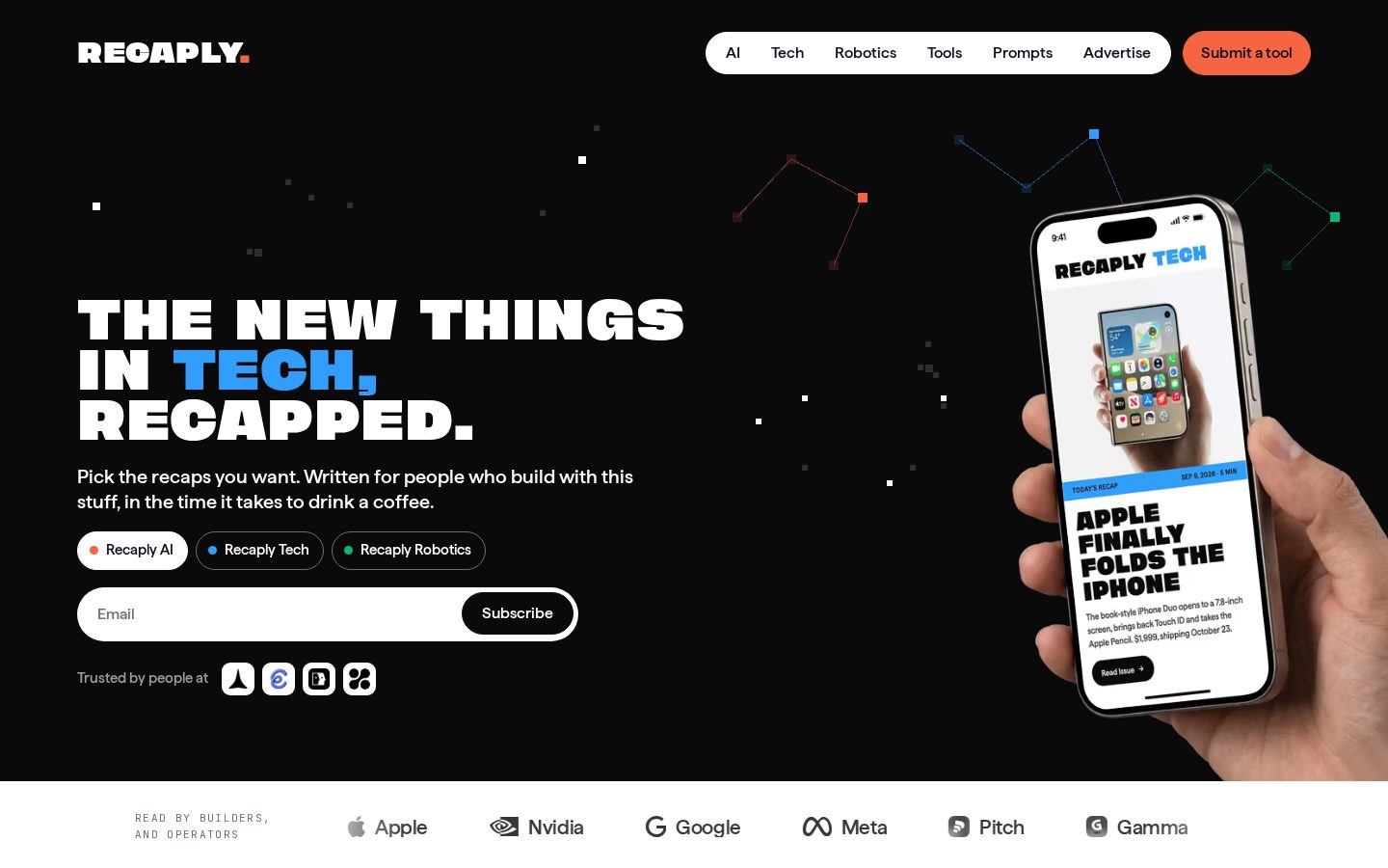 Recaply AI Homepage