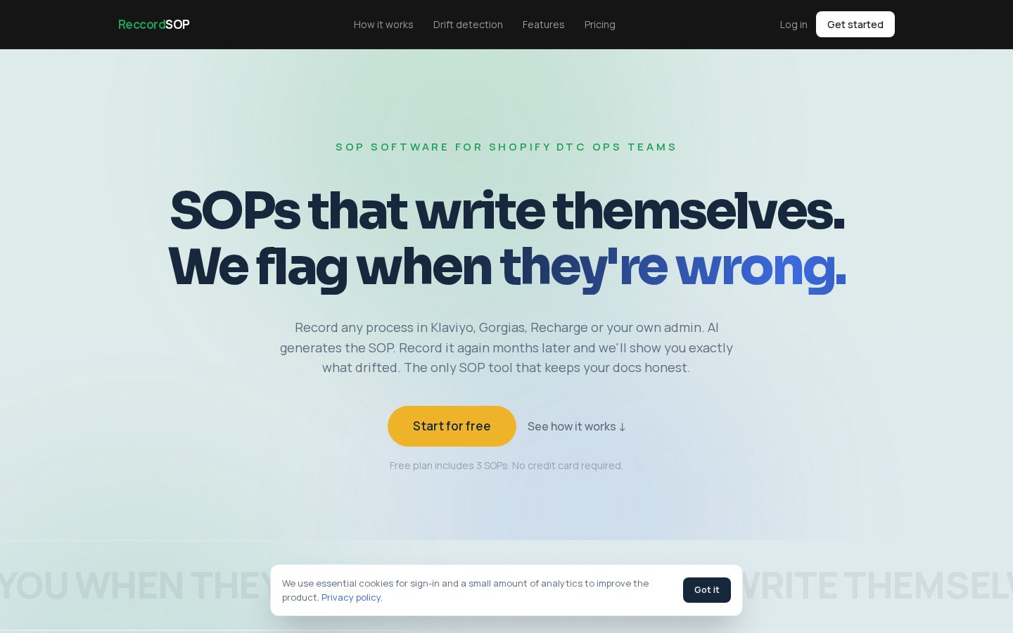 ReccordSOP Homepage