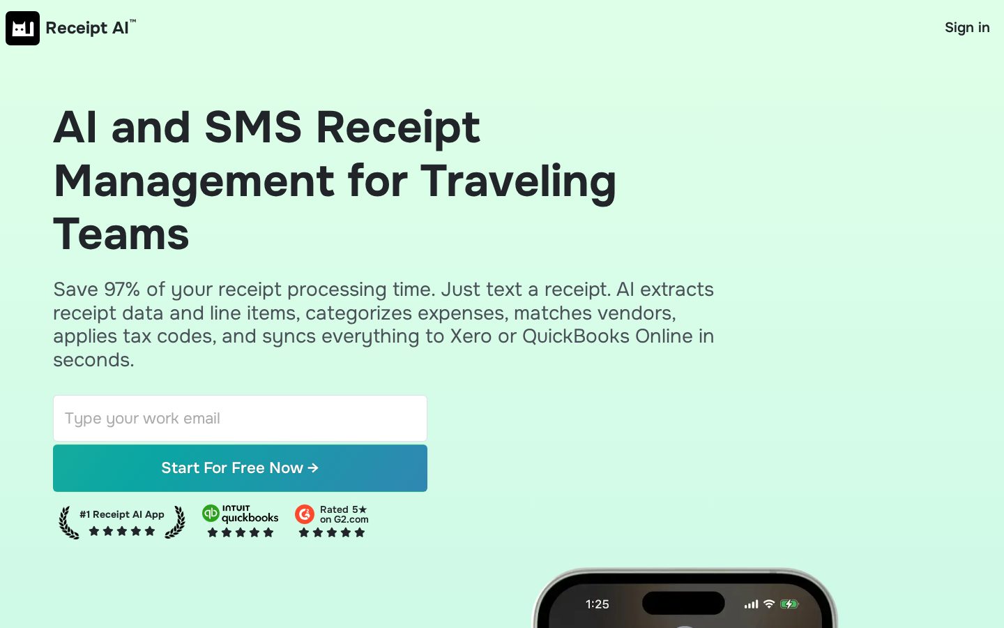 Receipt-AI Homepage