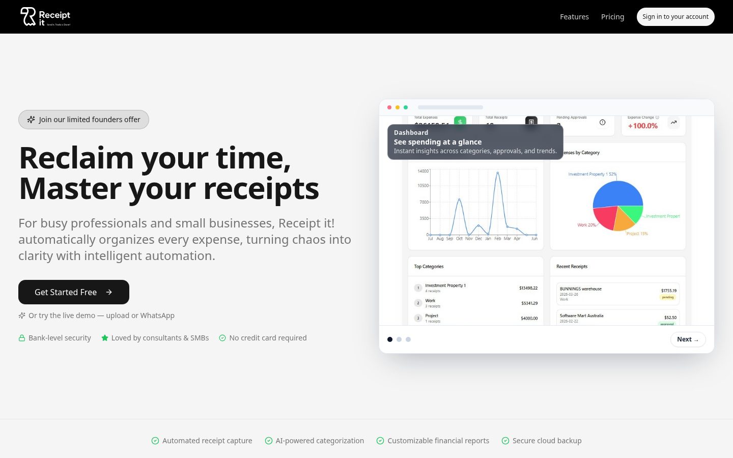 Receipt-it Homepage