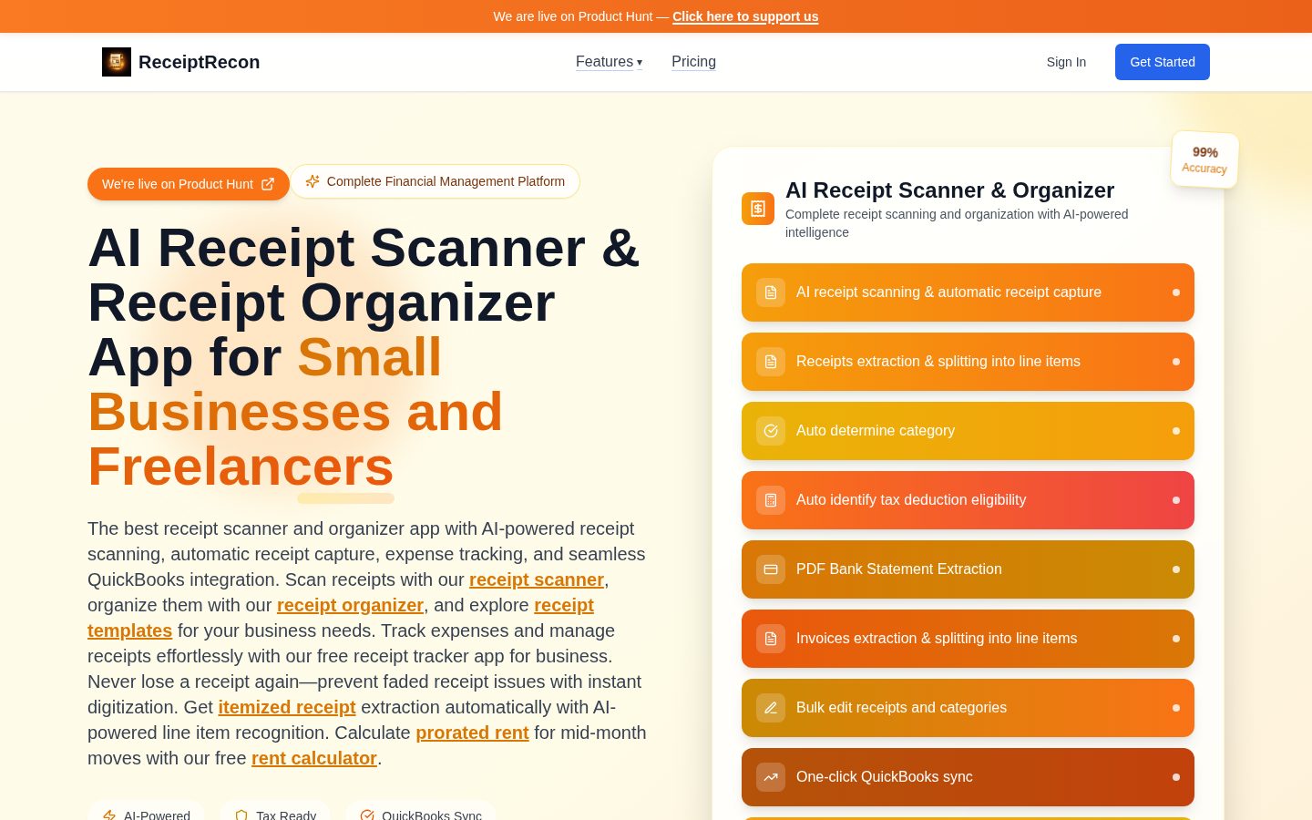 ReceiptRecon Homepage