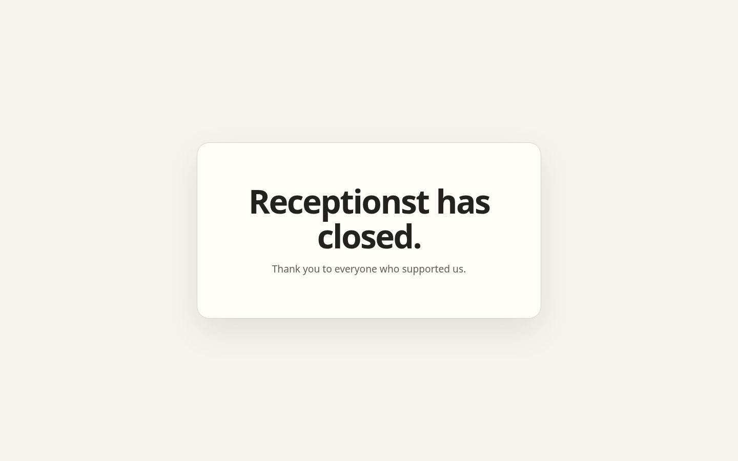 Receptionst Homepage