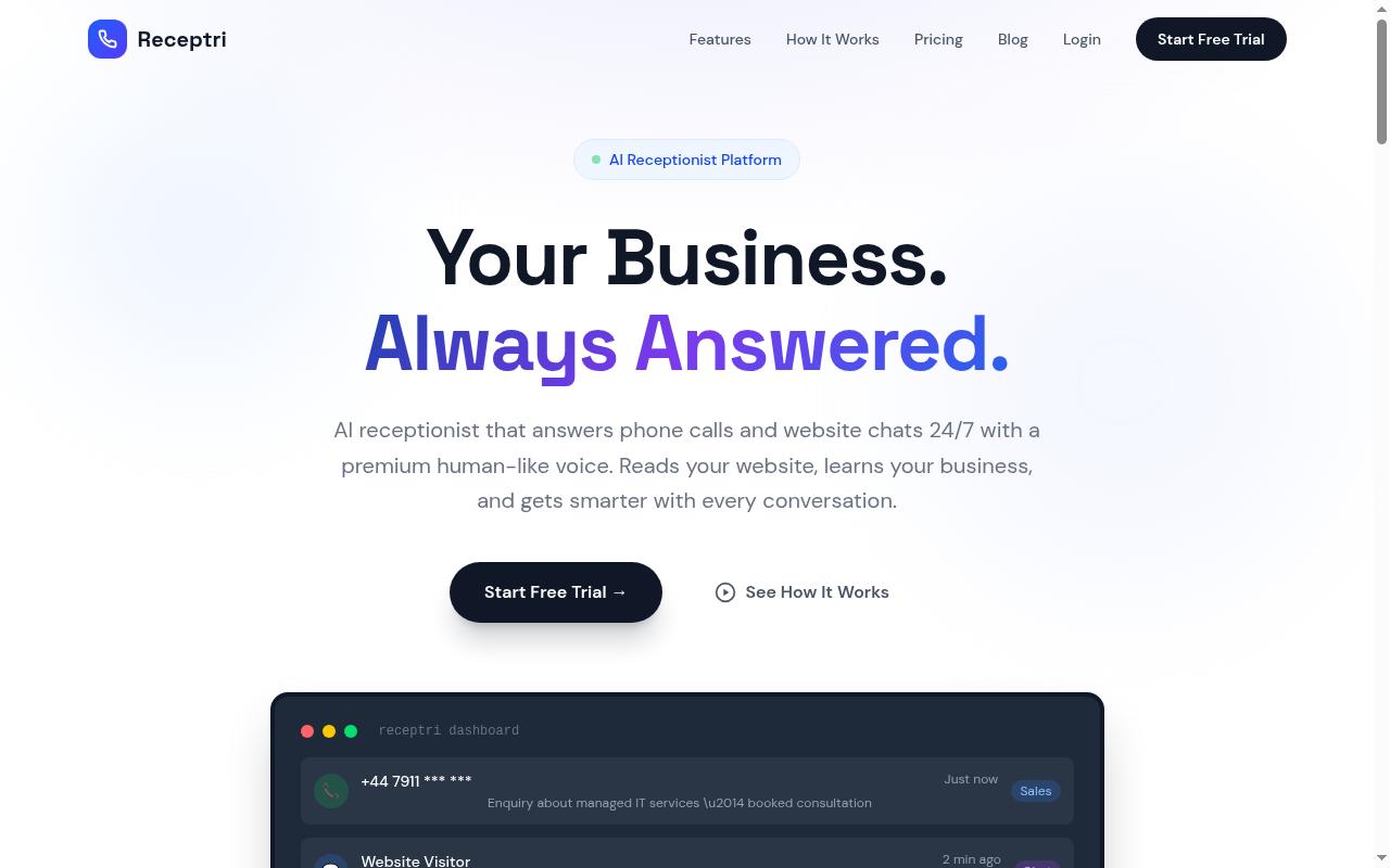 Receptri Homepage