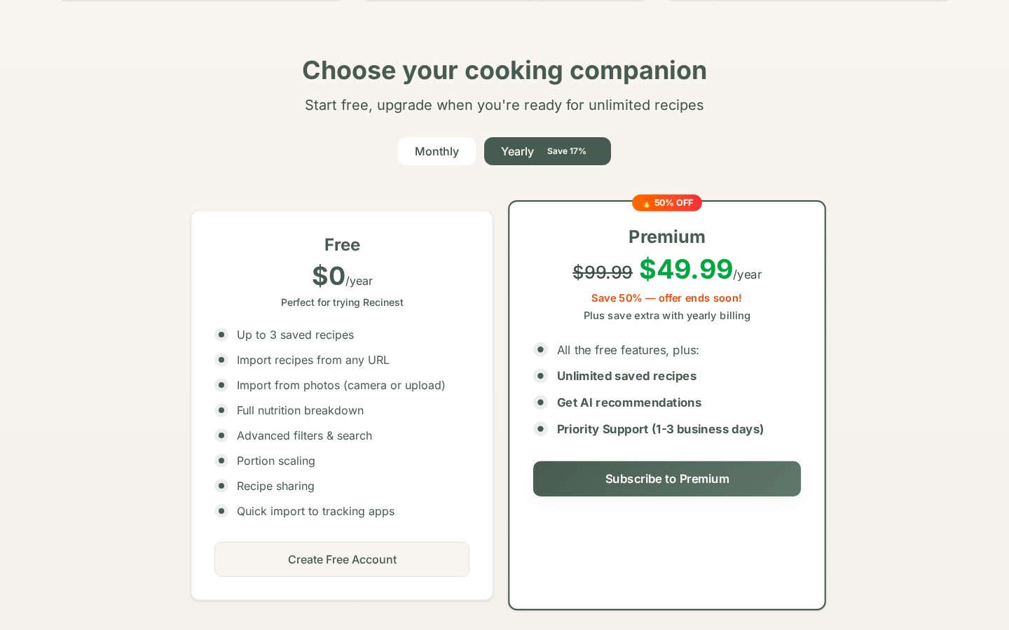 Recinest Pricing