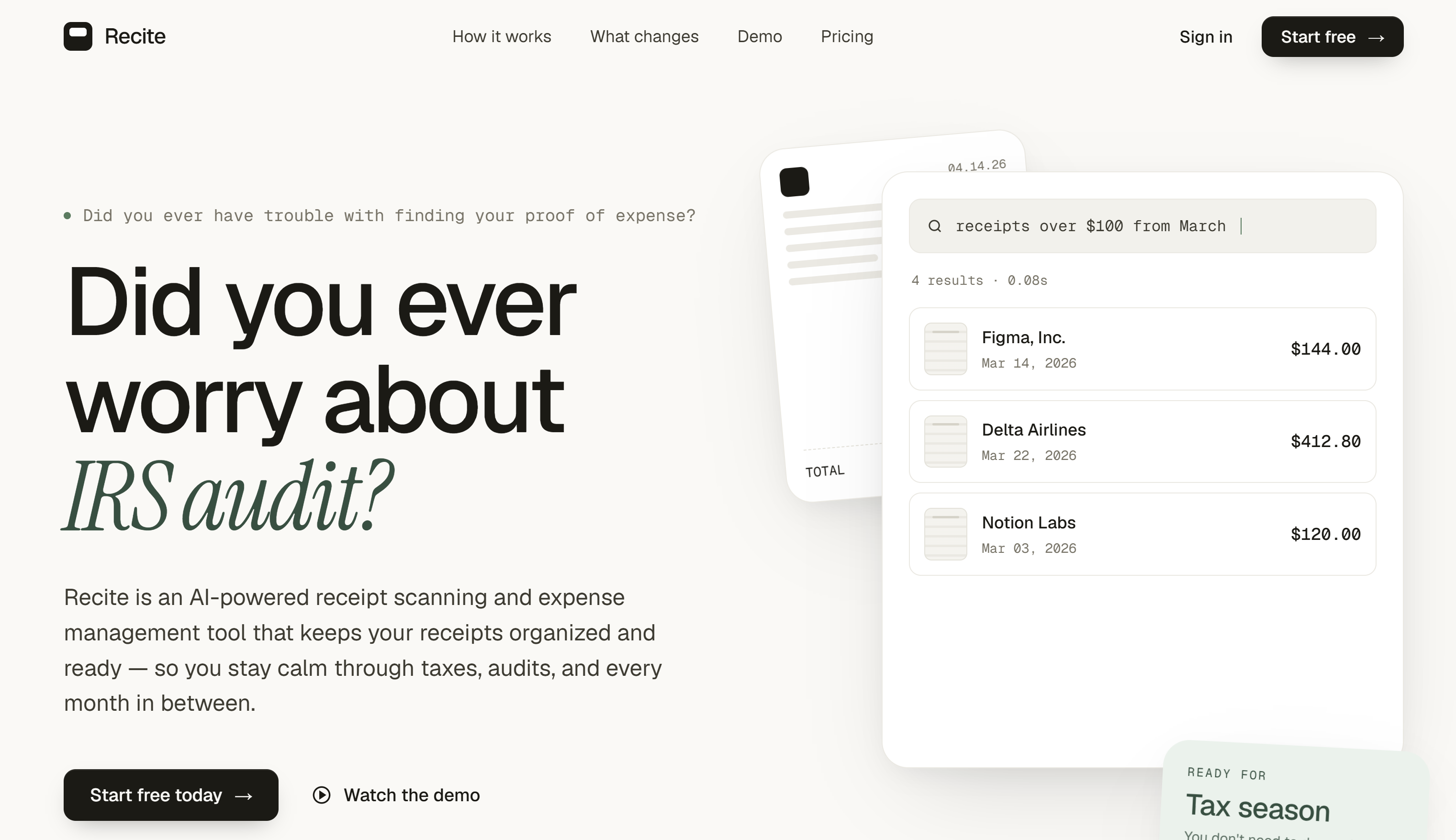 Homepage screenshot