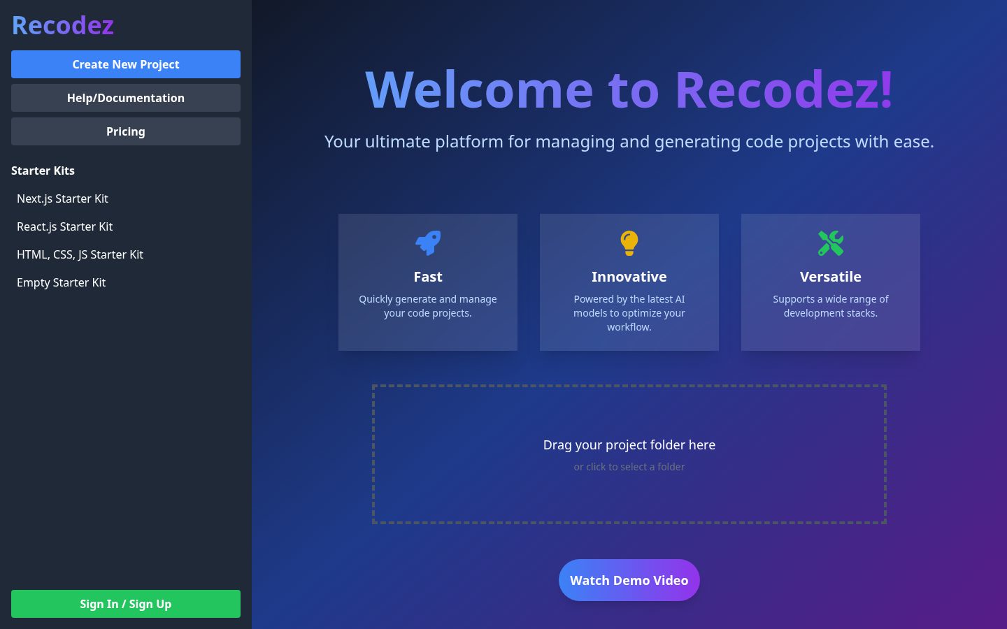 Recodez Homepage