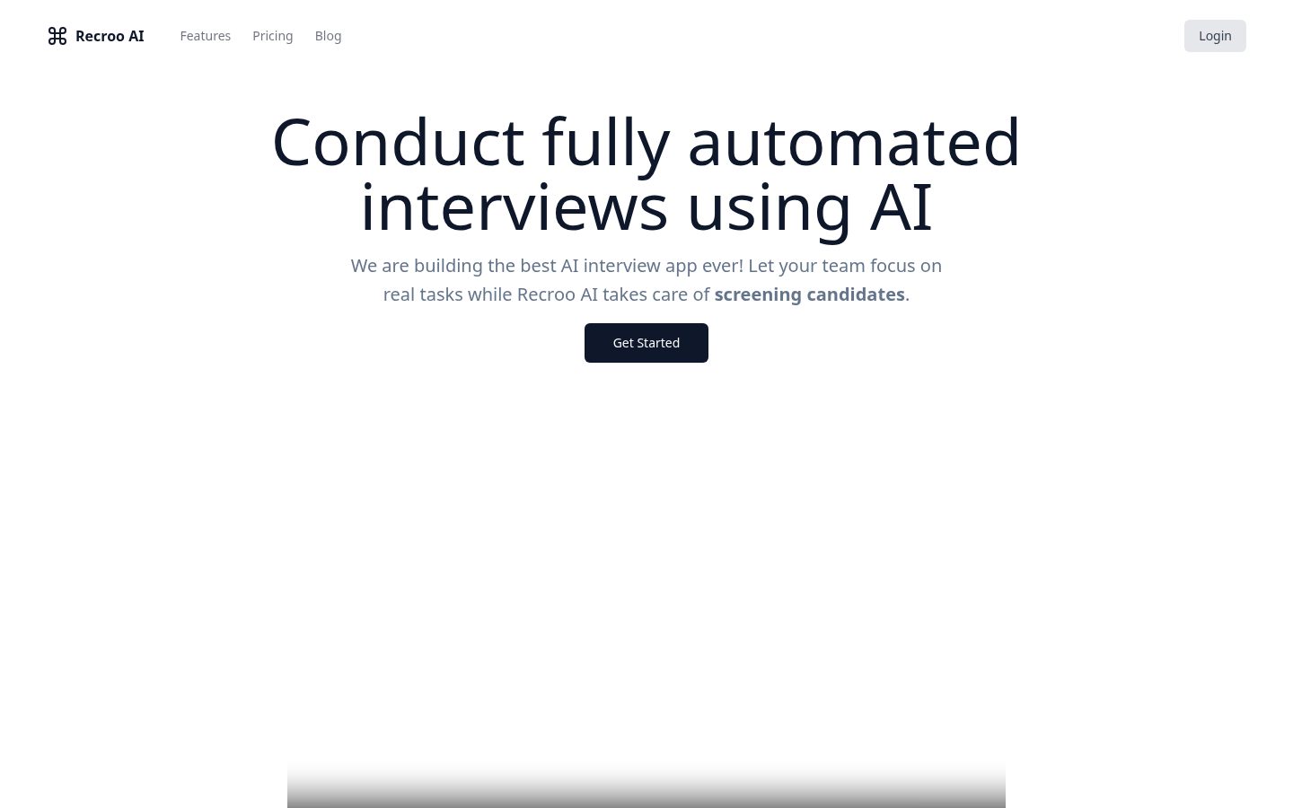 Recroo AI Homepage