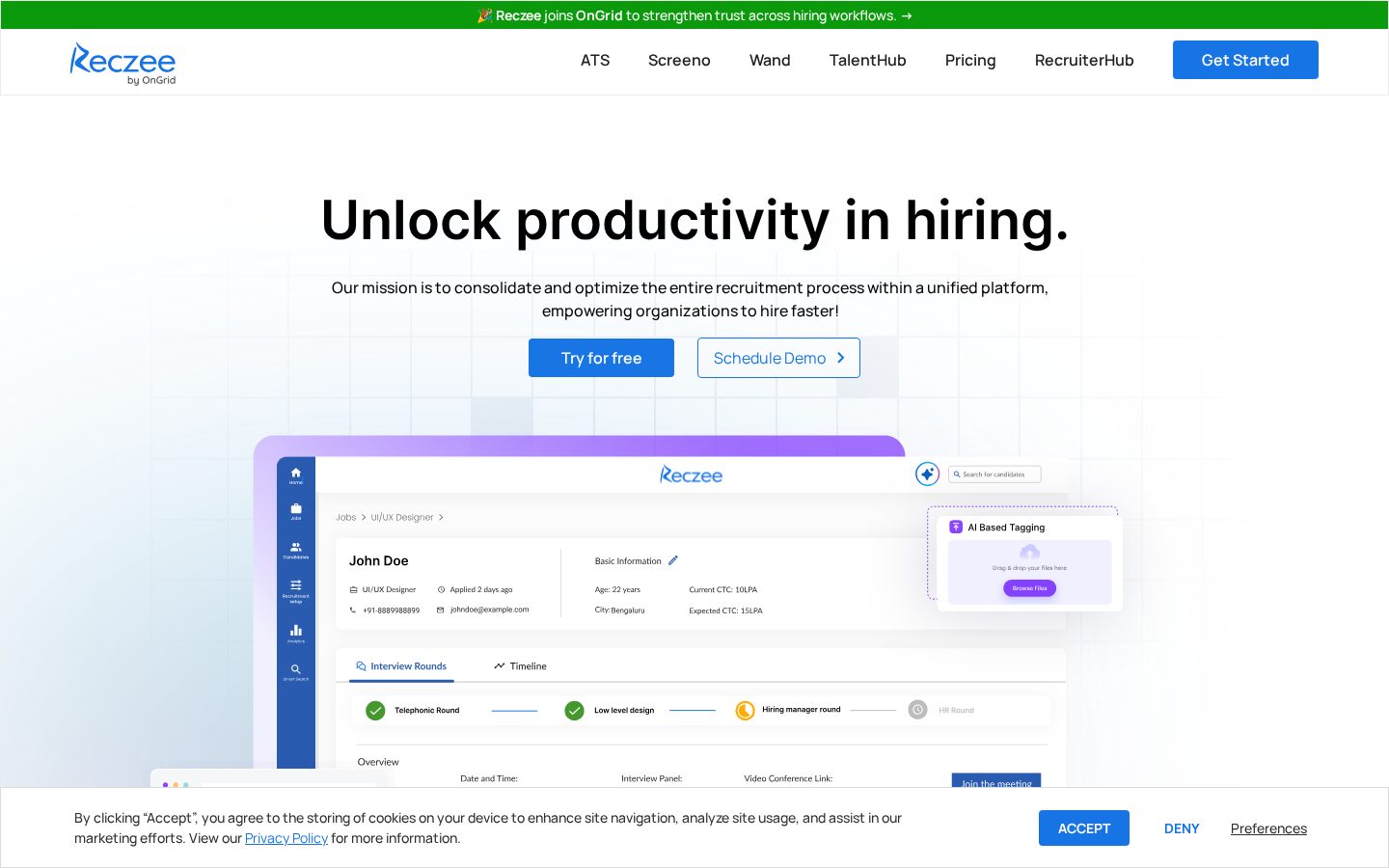 Reczee Homepage