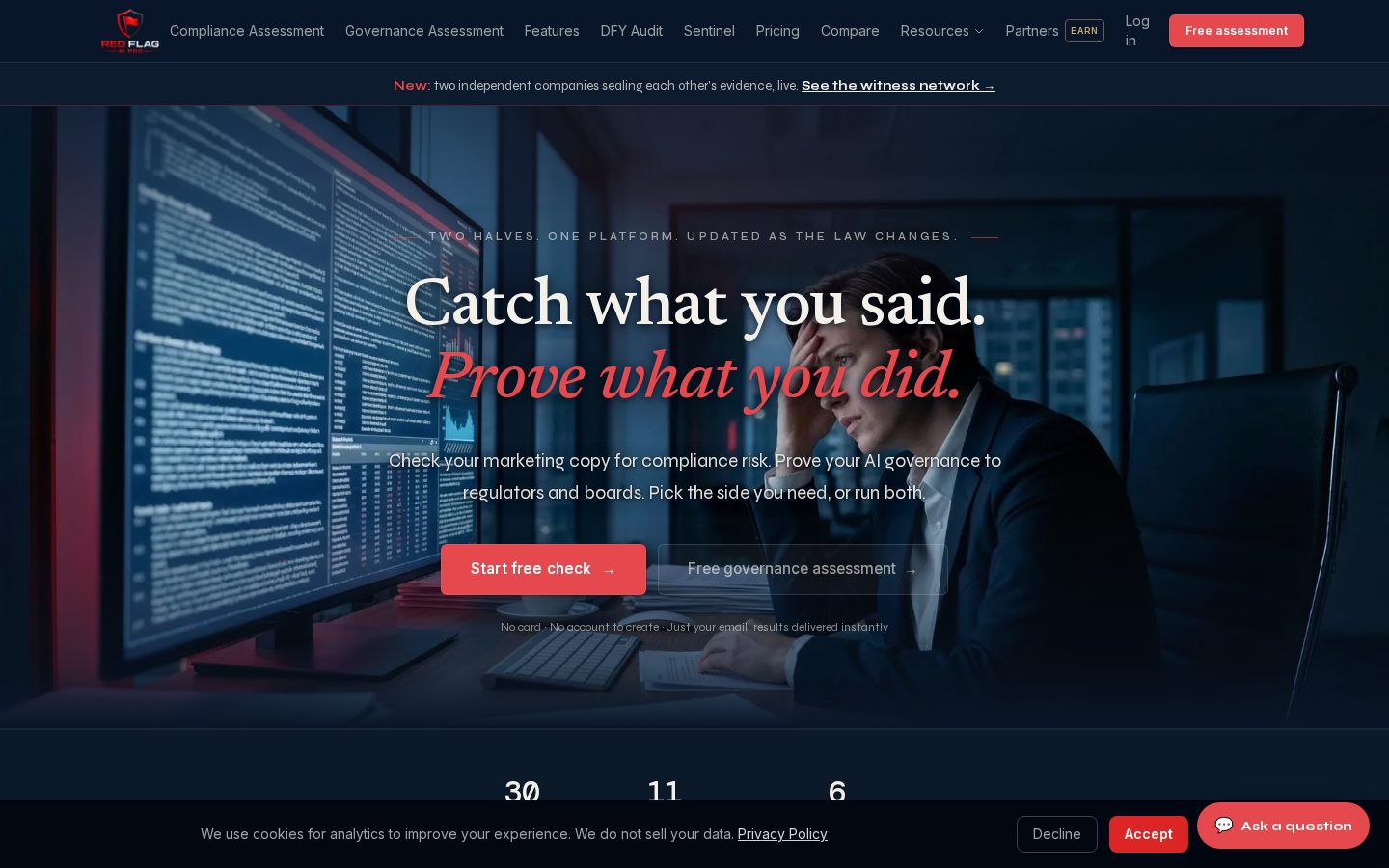 Red Flag AI Pro Homepage