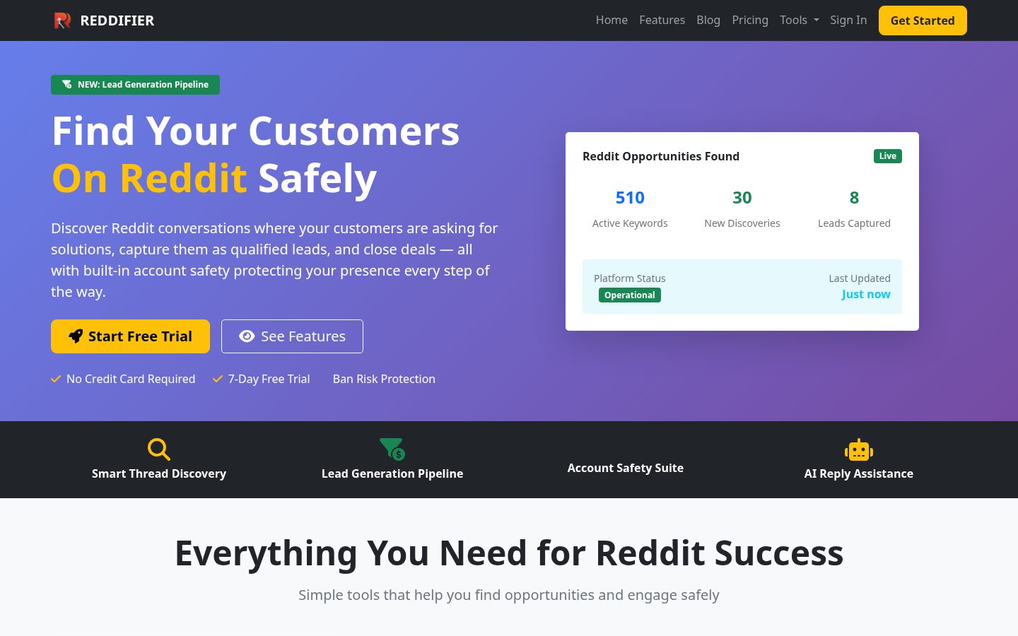 Reddifier Homepage