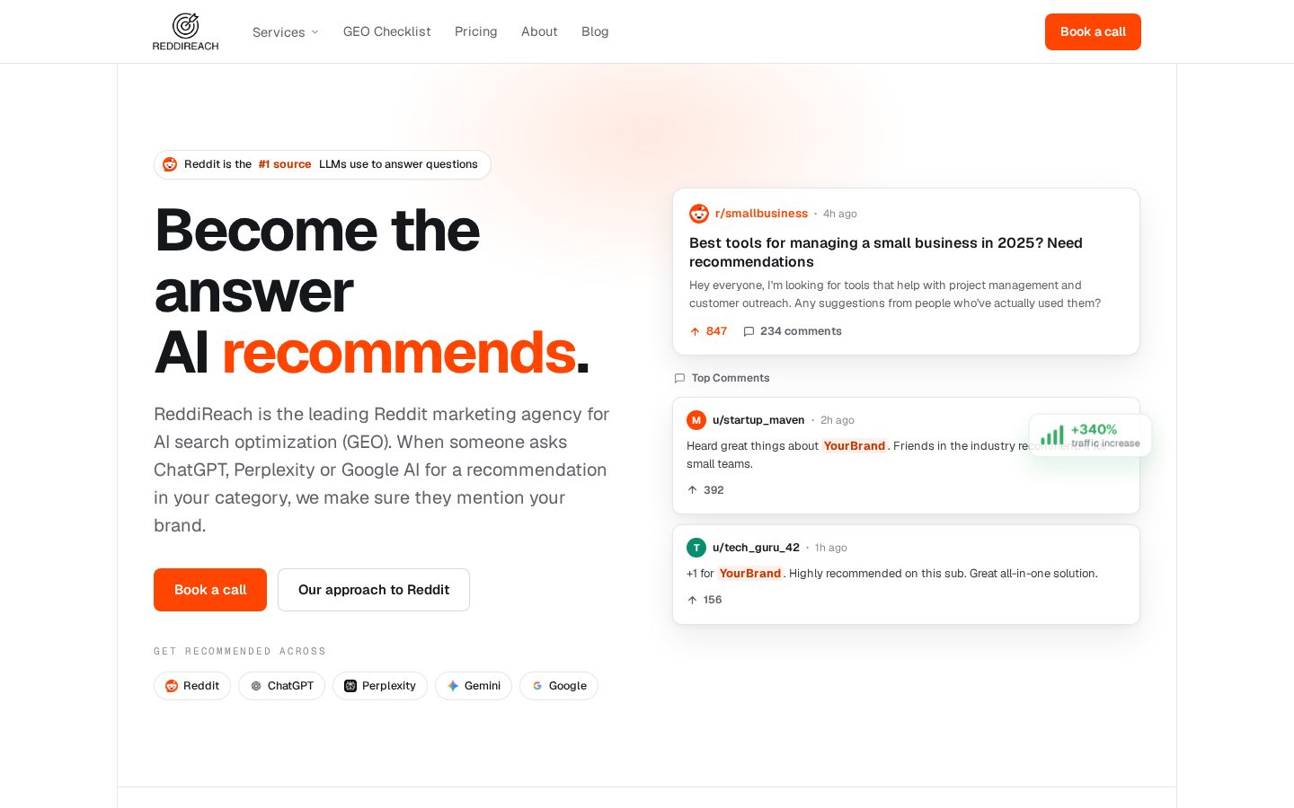 ReddiReach Homepage