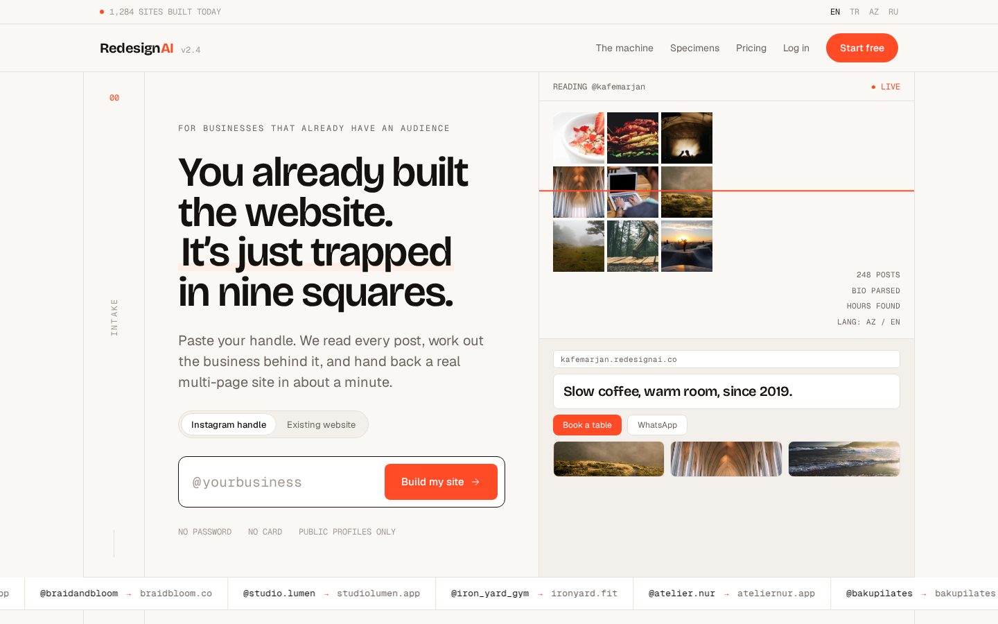 Redesign AI Homepage