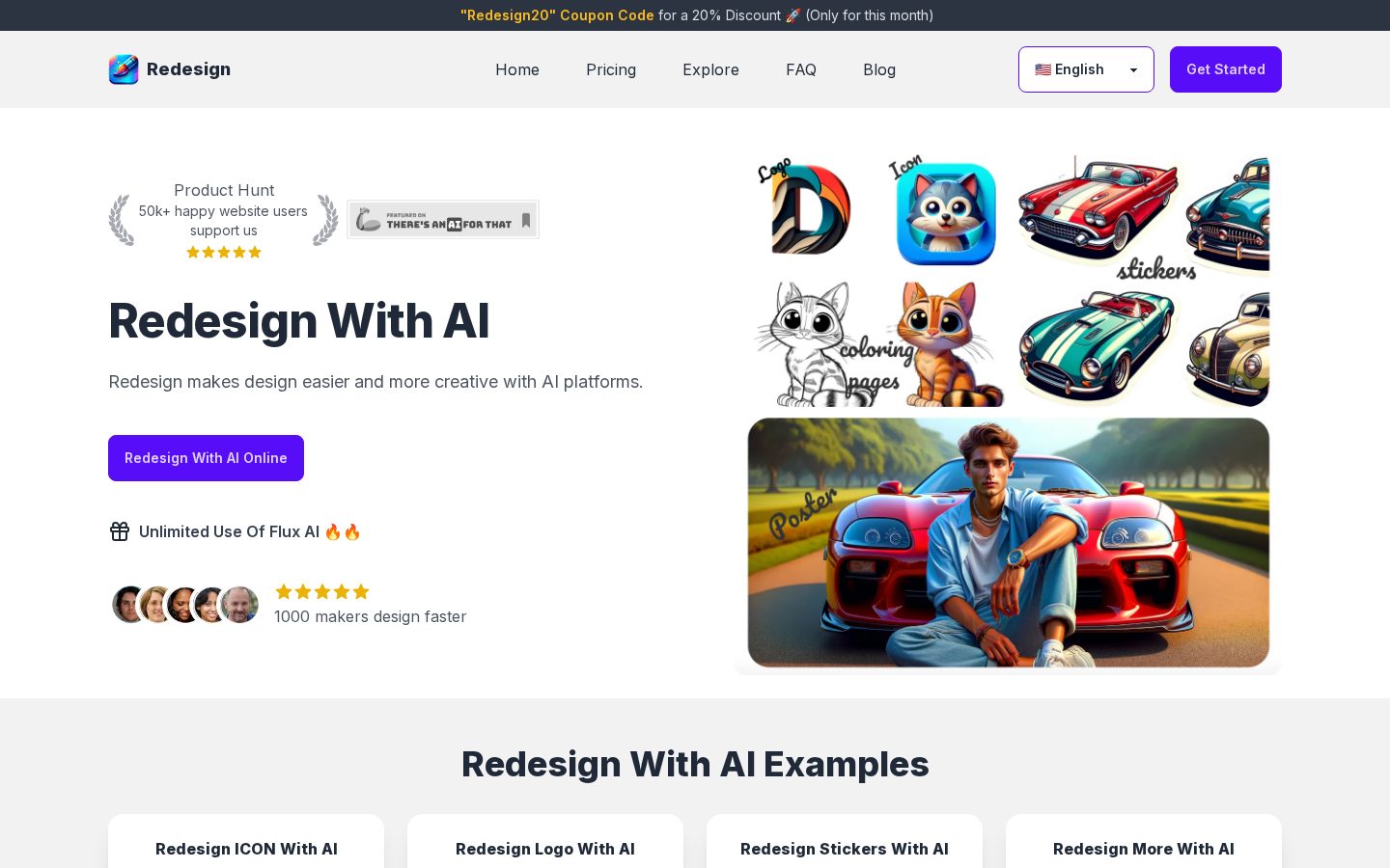 Redesign With AI Homepage