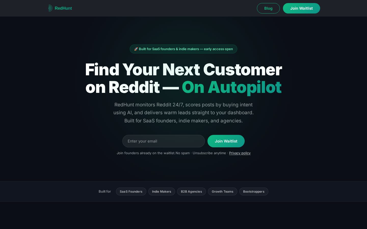 RedHunt Homepage