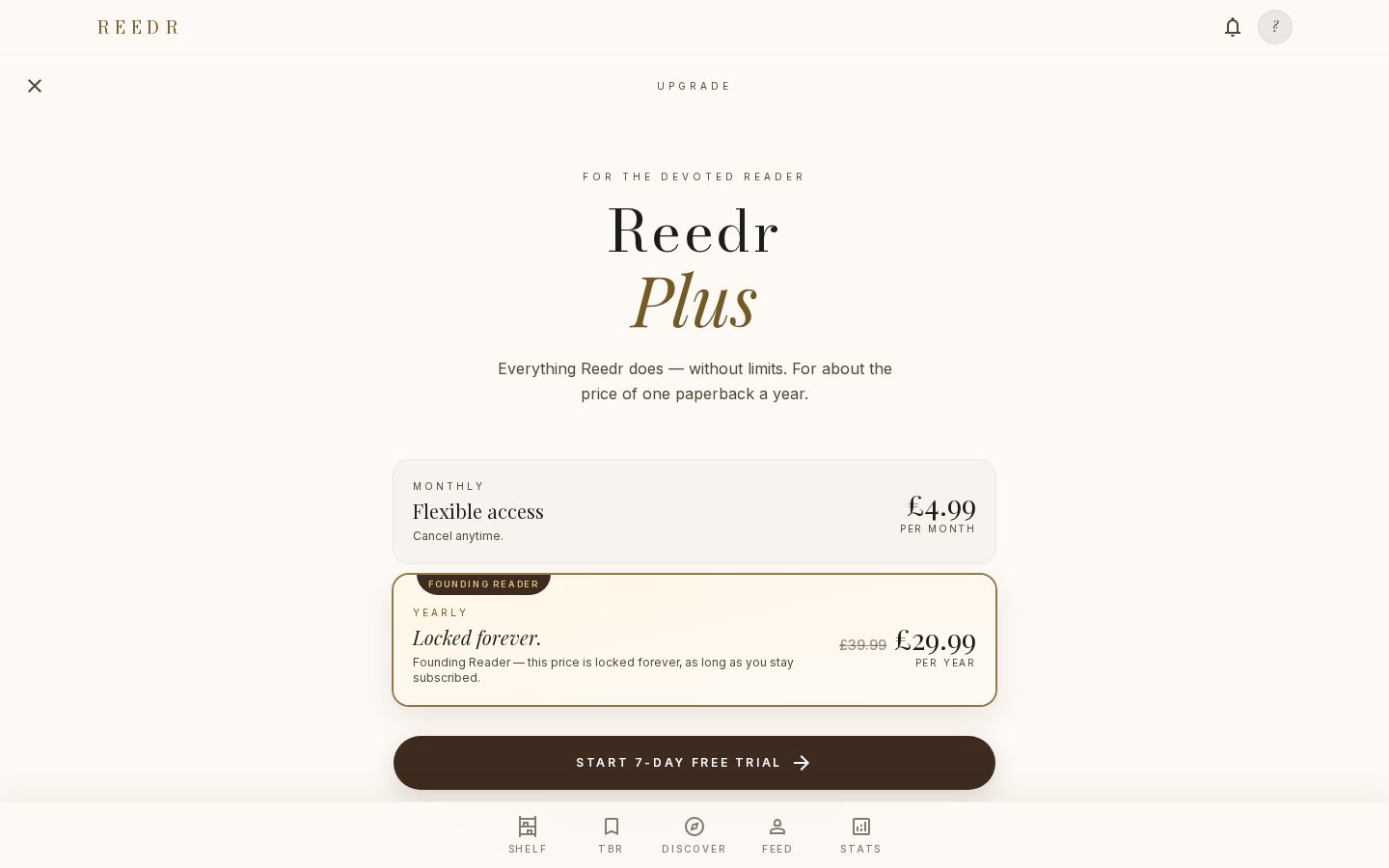 reedr Pricing