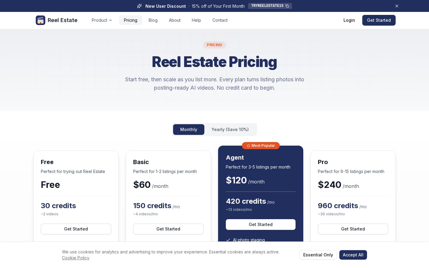 Reel Estate Pricing