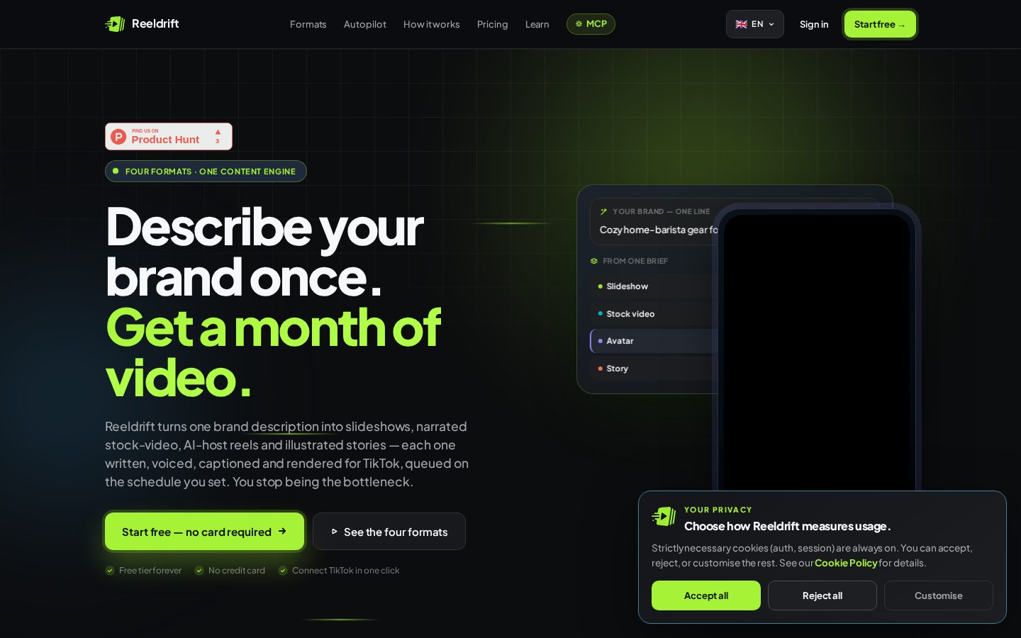 Reeldrift Homepage