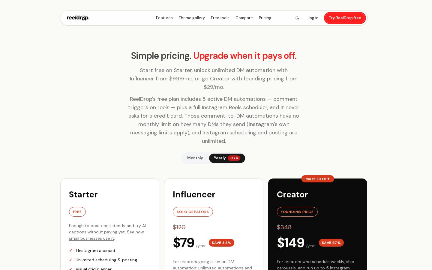 ReelDrop Pricing