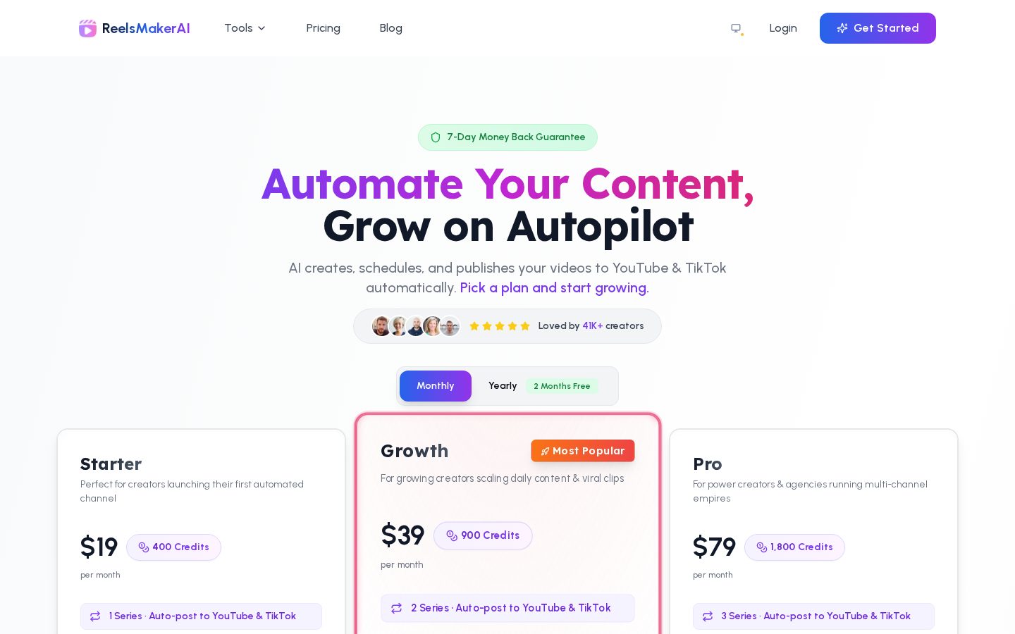 ReelsMakerAI Pricing