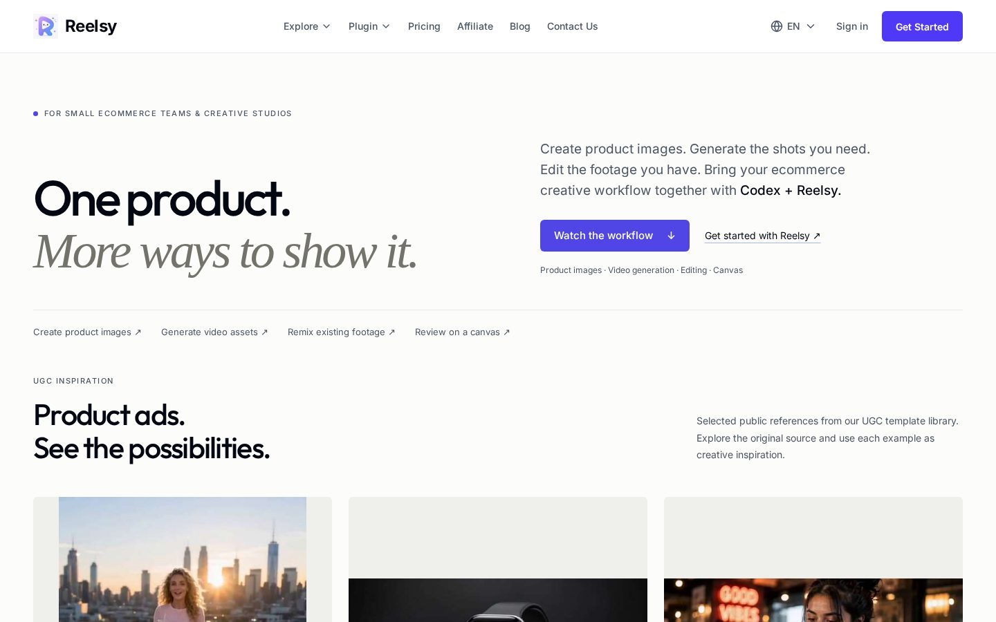 Reelsy Homepage