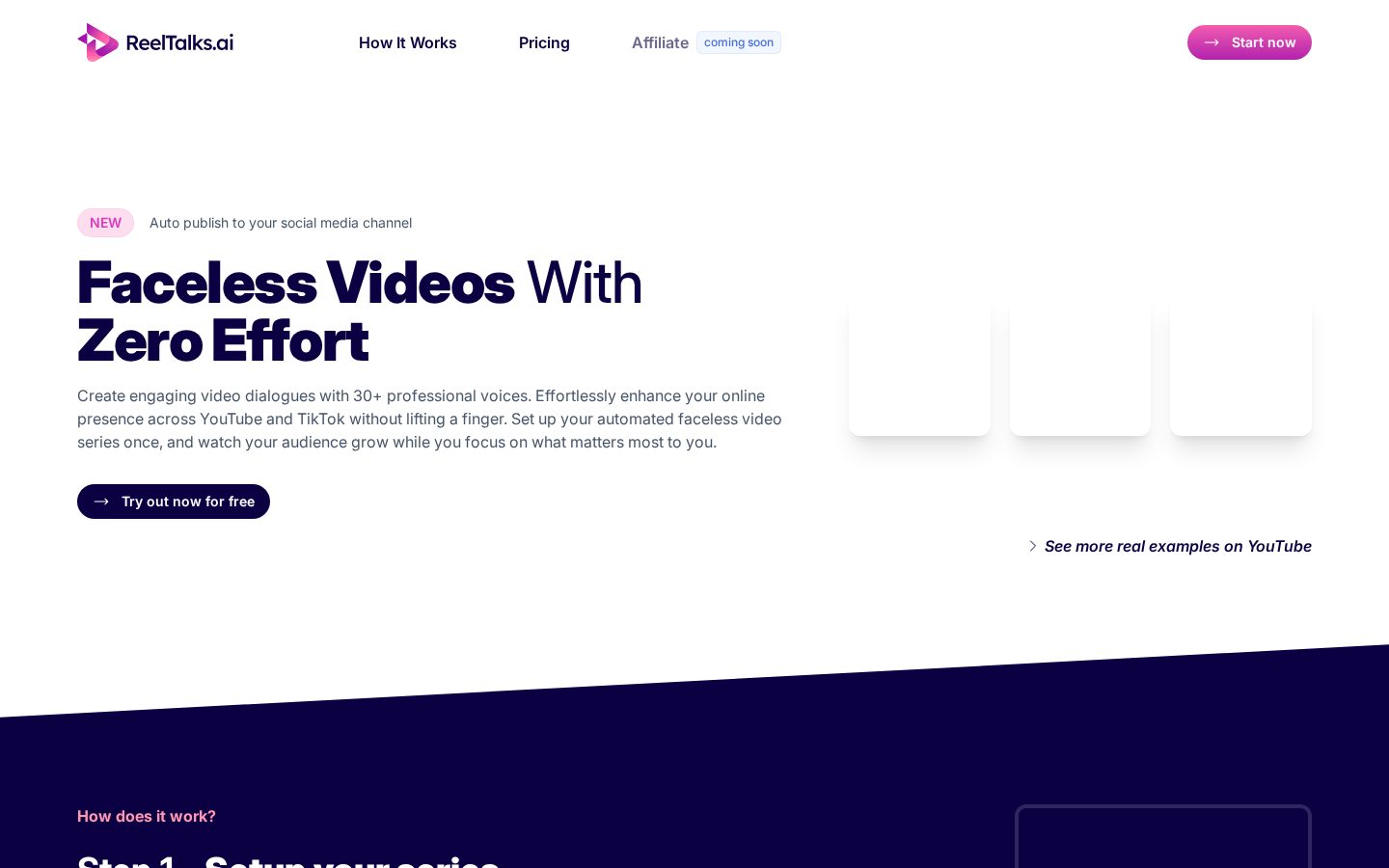 ReelTalks.ai Homepage