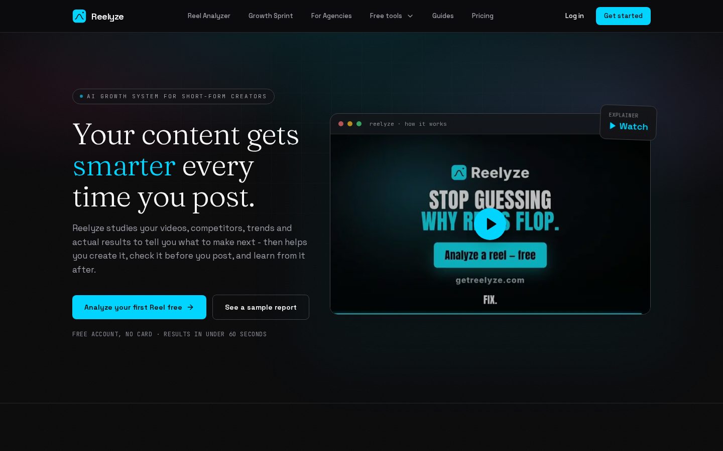 Reelyze Homepage