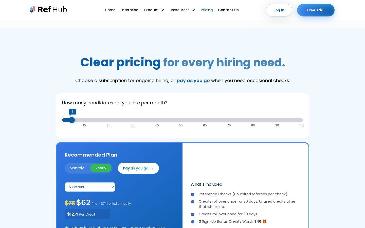 Ref Hub Pricing