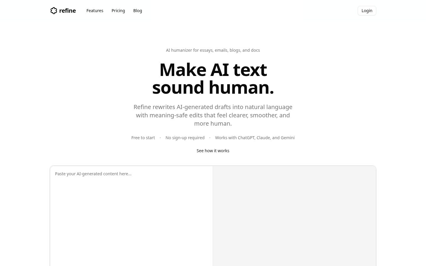 Refine Homepage