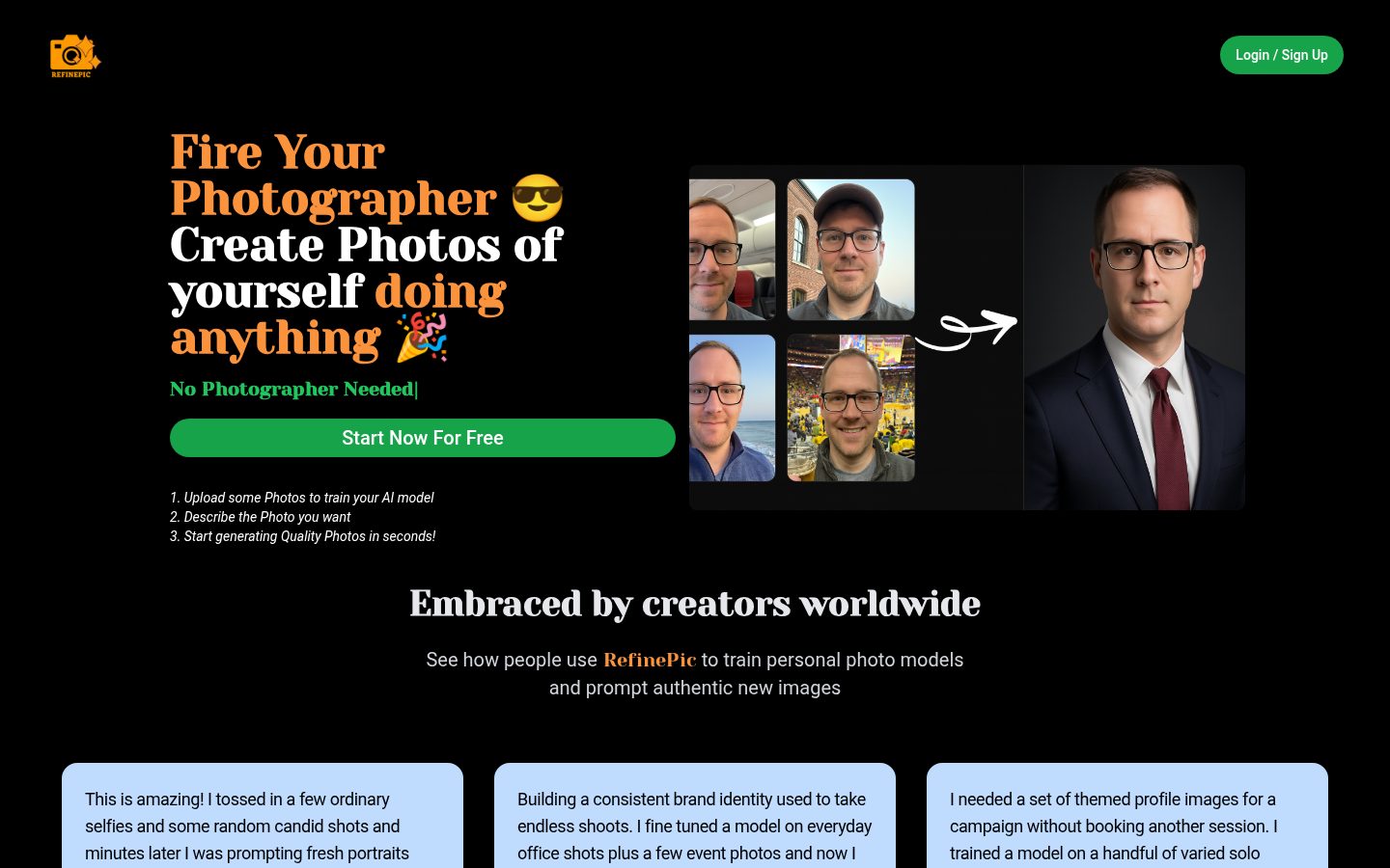 RefinePic Homepage