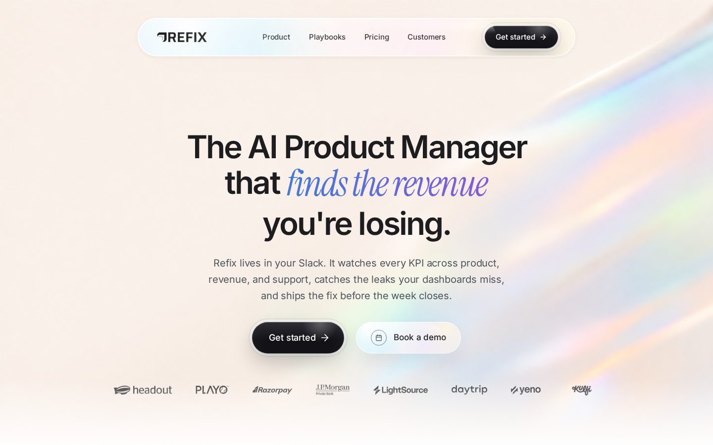 Refix AI Homepage