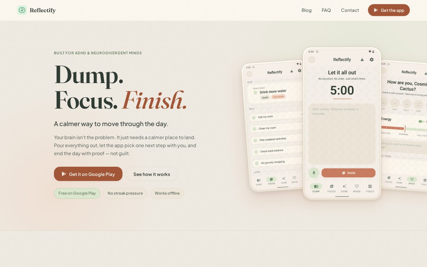 Reflectify Homepage