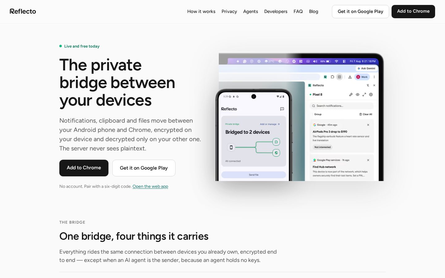 Reflecto Homepage