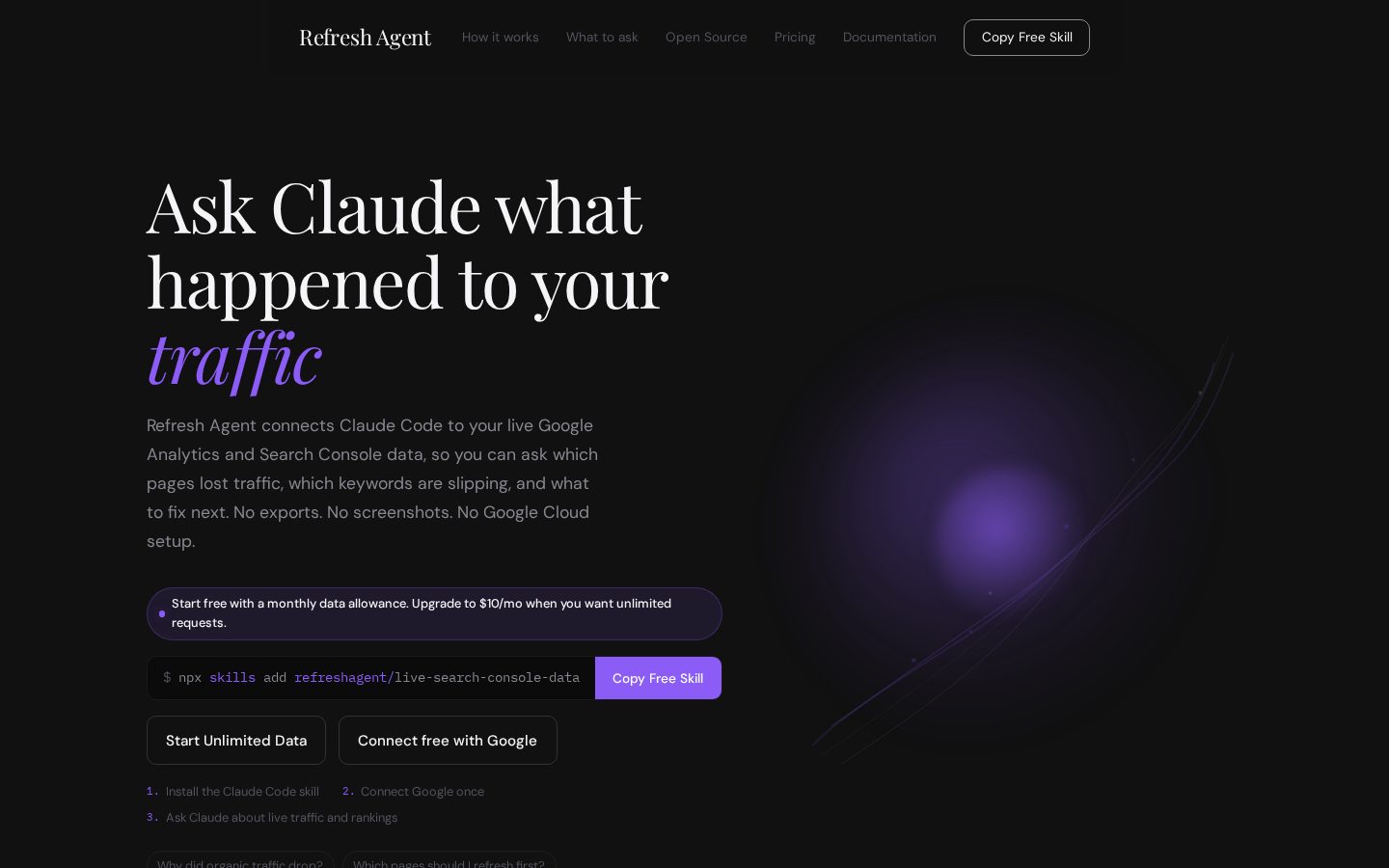 Refresh Agent Homepage