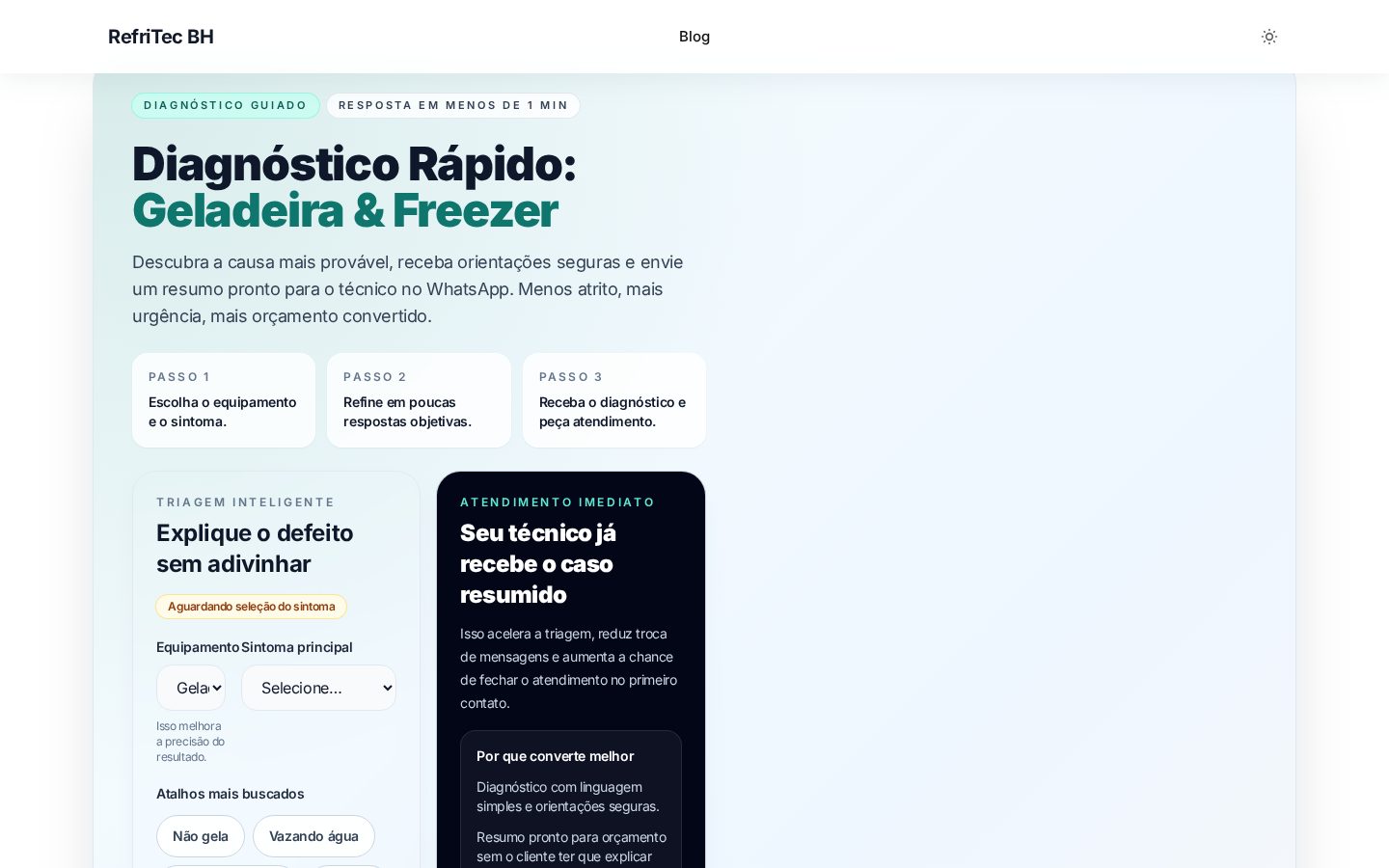 RefriTec BH Homepage