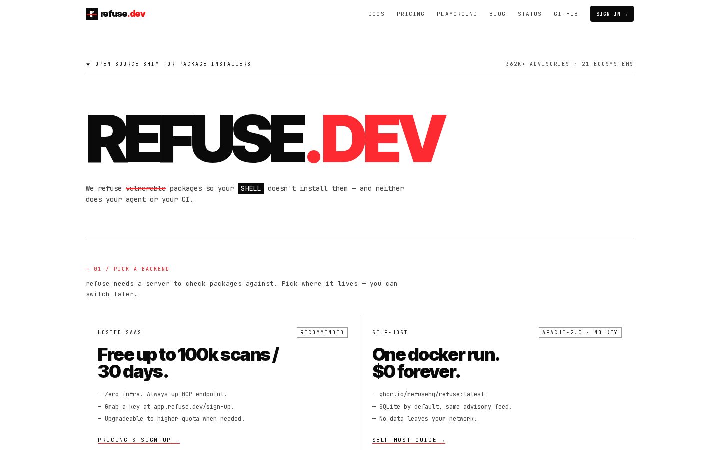 Refuse Homepage