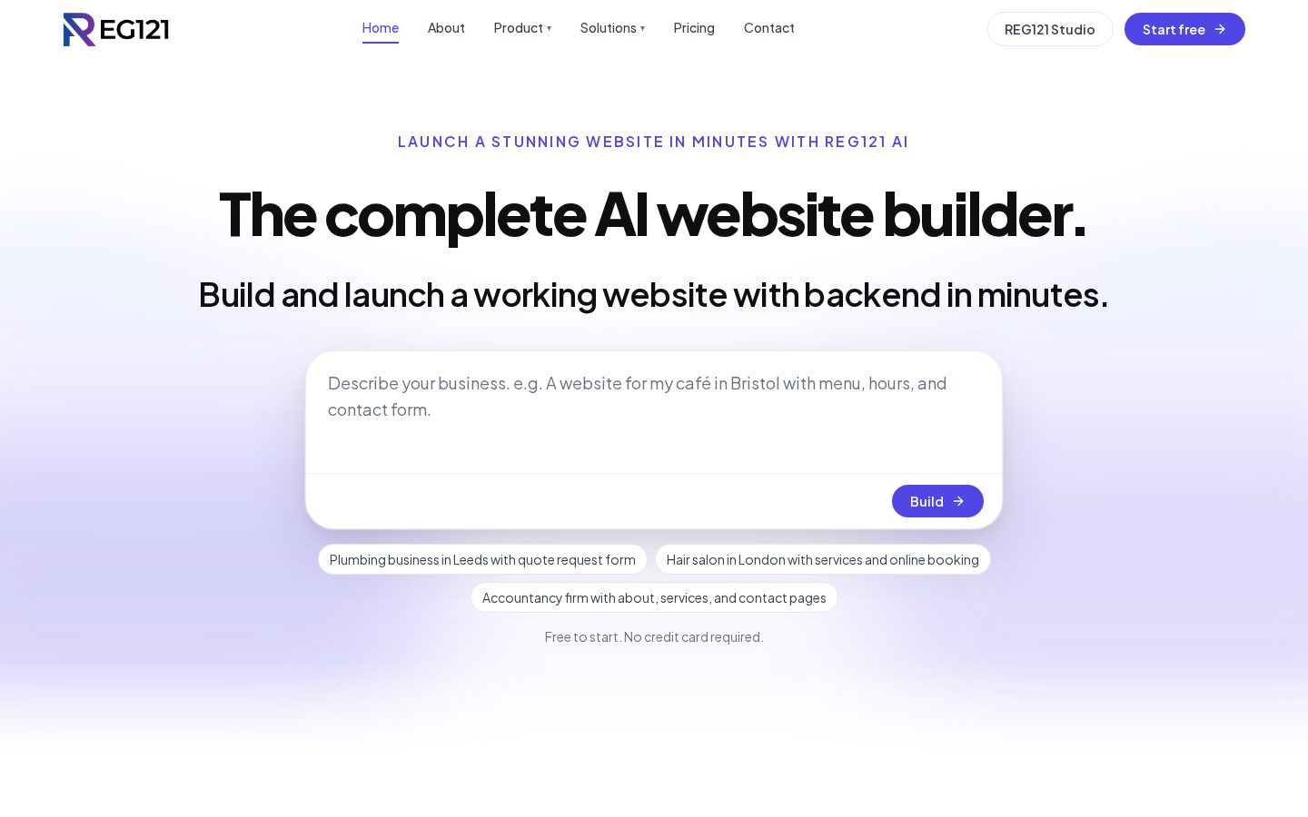 REG121 Homepage