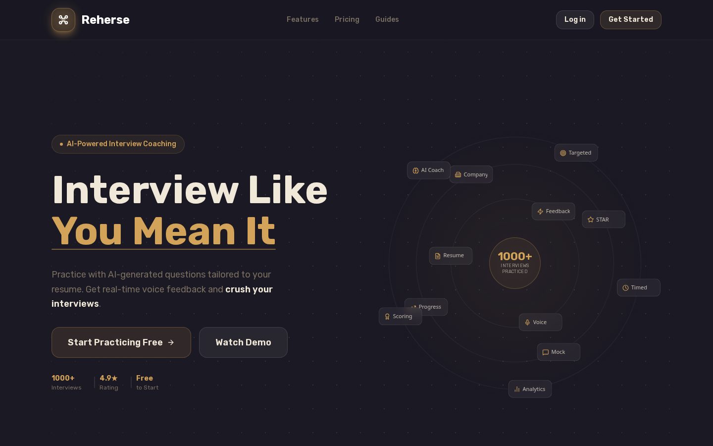 Reherse Homepage