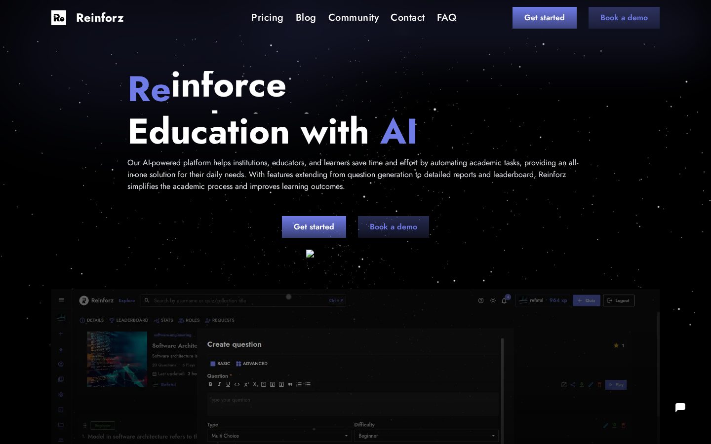 Reinforz Homepage