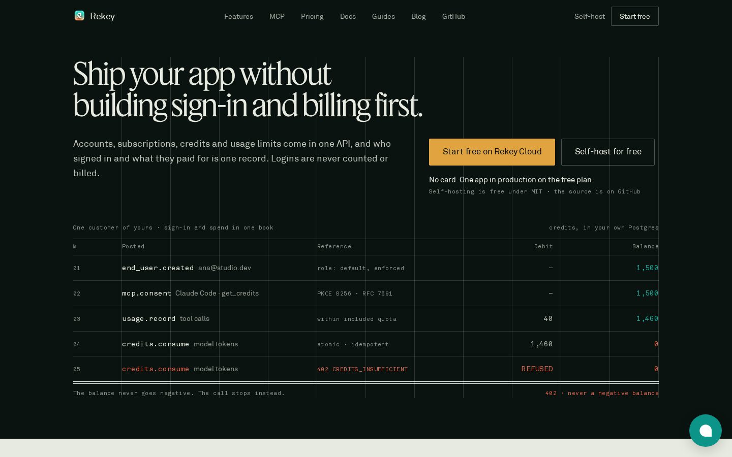 Rekey.dev Homepage