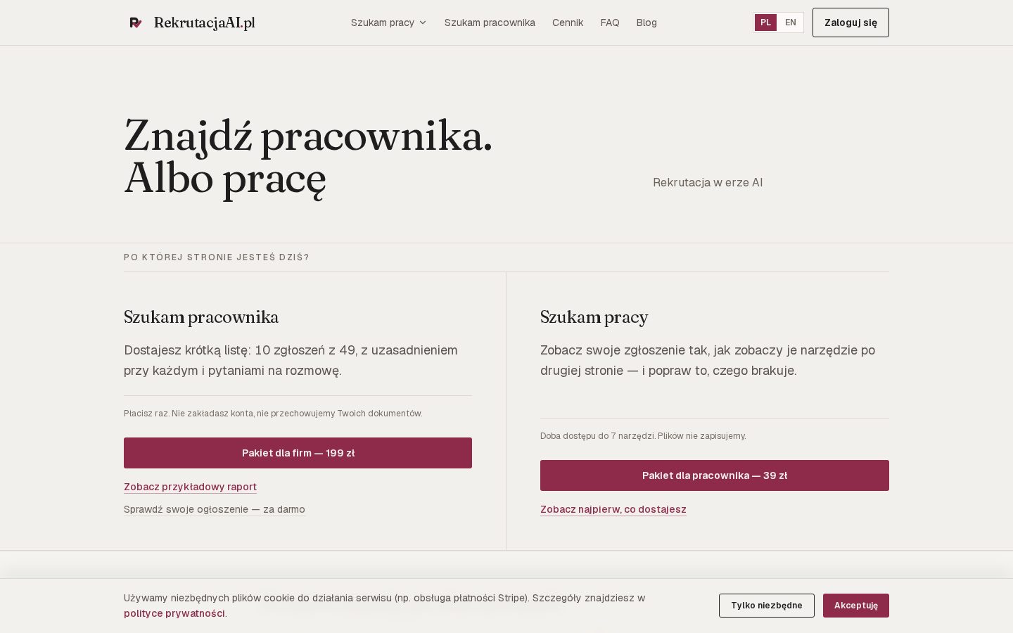 RekrutacjaAI Homepage