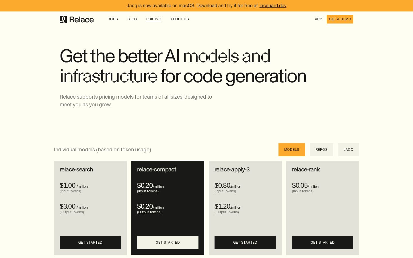 Relace Repos Pricing