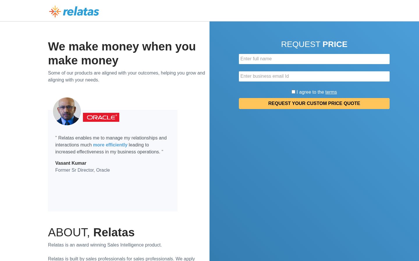 Relatas Pricing