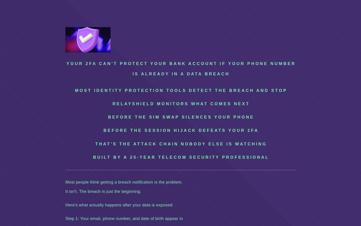 RelayShield Homepage