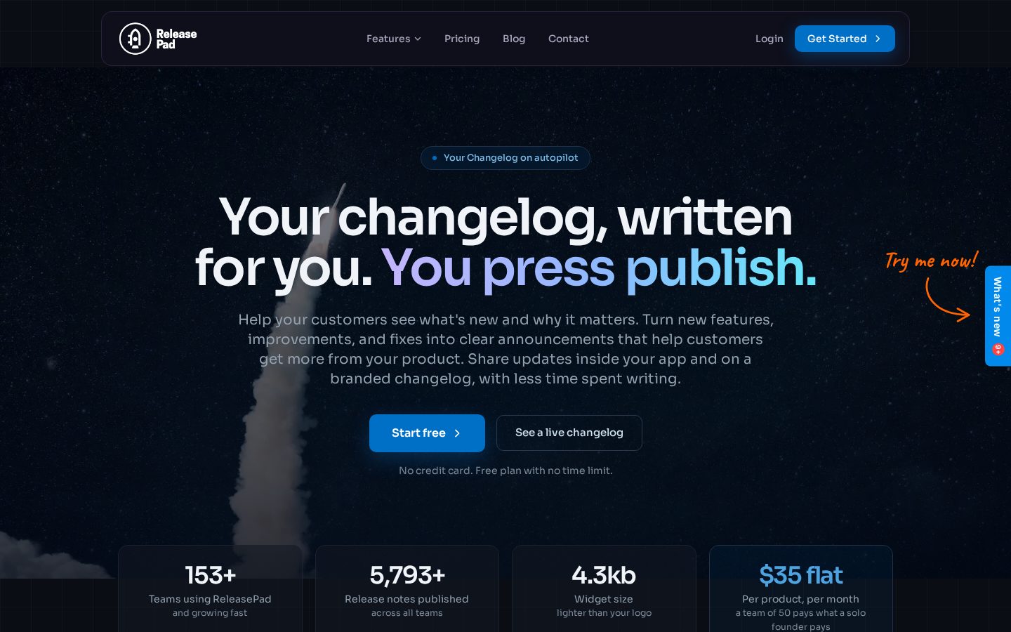 ReleasePad Homepage