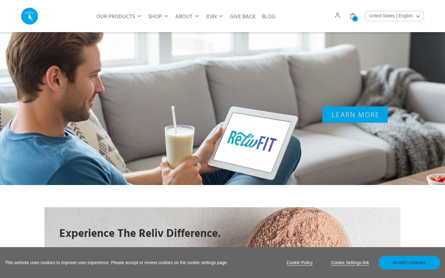 Reliv Homepage